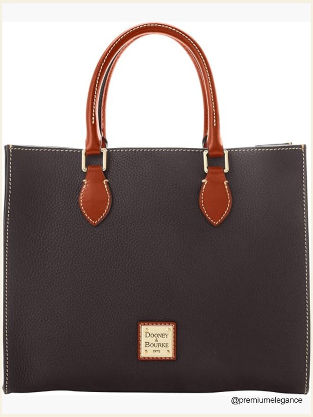 Pebble Grain Leather Satchel Handbag, Adjustable Crossbody Strap
